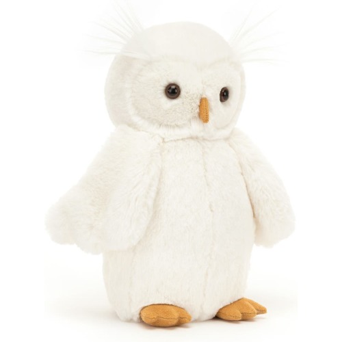 Jellycat Bashful Owl Stuffed Animal, White