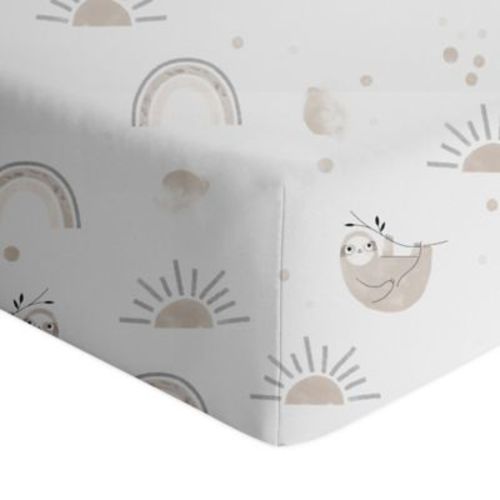 Living Textiles® Rainbow Sloth Multicolor Fitted Crib Sheet - MULTI - CRIB SHEET
