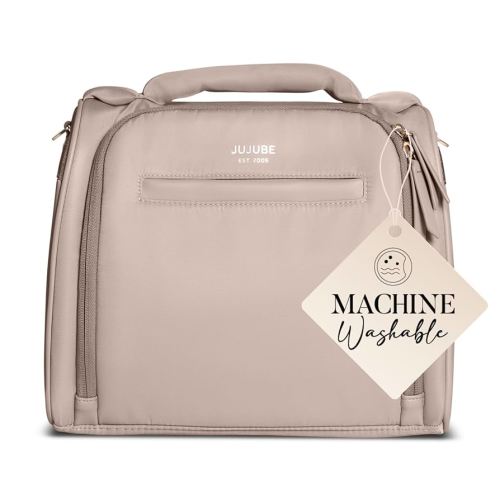 JuJuBe New Insulated Bottle Bag, Breastmilk Storage Bag for Baby Bottles, Insulated Waterproof Lunch Bag or Cooler Bag for Nursing, Milk, Food, Baby Formula, Snacks, Daycare, Taupe, Mother's Day Gift