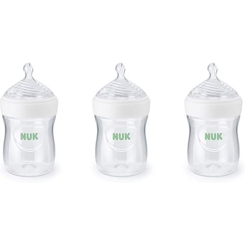 NUK Simply Natural Bottle with SafeTemp, 5 oz (150 mL), 3 Pack