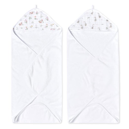 Country Floral Cotton Hooded Towel 2 Pack | aden + anais