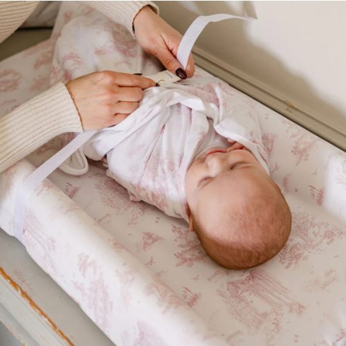 Spring Toile Pink Contour Change Pad | The Gilded Bird – The Gilded Bird US