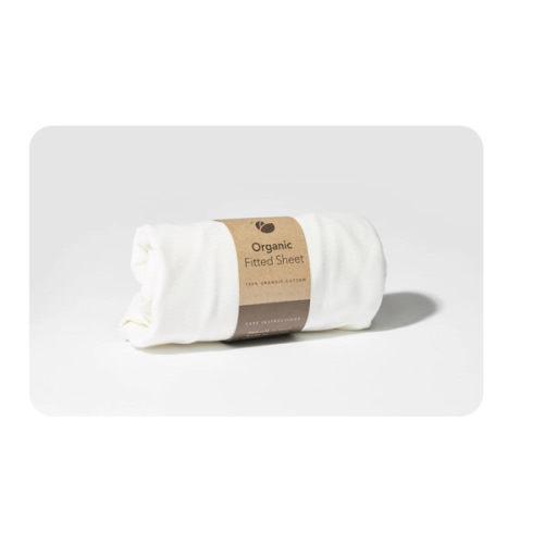 Organic Cotton Fitted Sheet for Lotus Everywhere Travel Crib – Guava Family