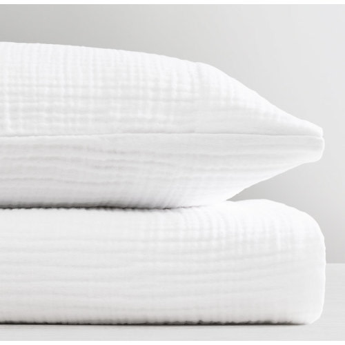 Featherlight Cotton Gauze Crib Fitted Sheet | RH Baby & Child