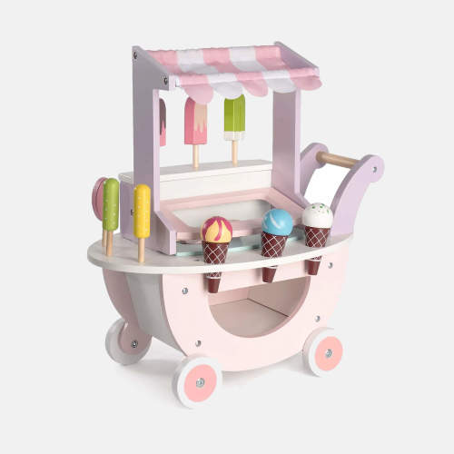 ROBUD Pink Wooden Ice Cream Cart Walker