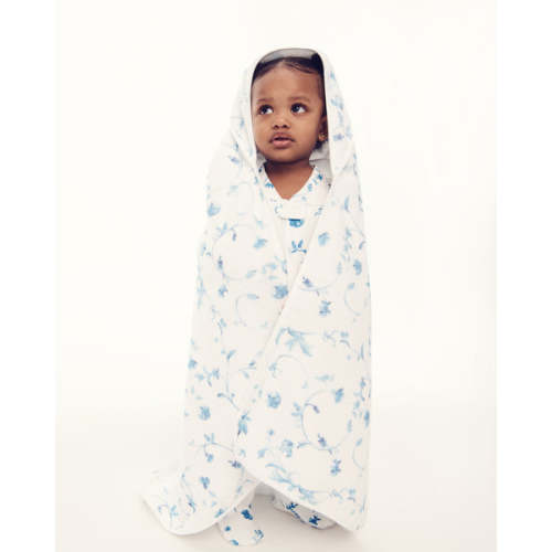 The Hooded Towel - Blue Botanical