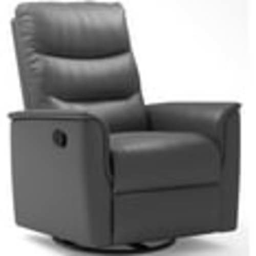 Sailvan Recliner Chair for Adults, Rocker Reclining Chair for Nursery, Leather Swivel Sofa with Adjustable Backrest and Footrest, for Small Spaces, Living Room, RV