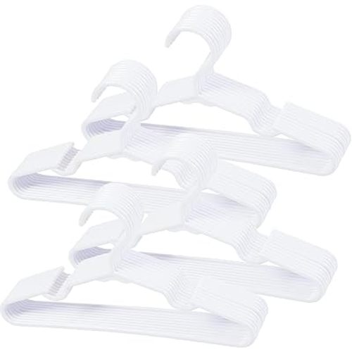 40 pcs White Baby Nursery Closet Hangers,Non-Slip Laundry Infant Pant Hanger for Newborn Clothes,Ultra-Thin Child Coat Hanger for Girl Boy Toddler Kid