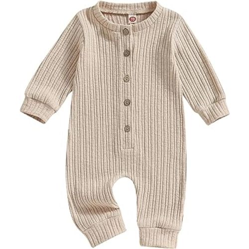 Infant Baby Girl Boy Fall Clothes Knit Long Sleeve Onesie Ribbed Romper Jumpsuit Sweater Winter Coming Home Outfits