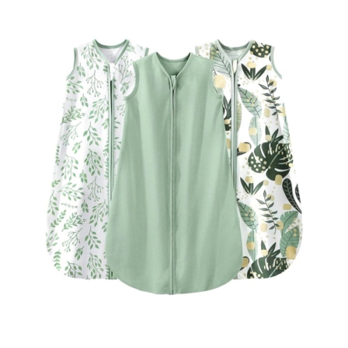 Yoofoss Baby Sleep Sack 0-6 Months Wearable Blanket for Babies 100% Organic Cotton 2-Way Zipper TOG 0.5 Toddler Sleeping Sack 3 Pack, Sleep Sacks