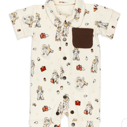 Organic S/Sleeve Coverall in Adventure Paddington™ – L'ovedbaby