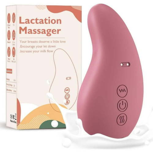 RUTAWZ Warming Lactation Massager with 10 Vibration Modes for Nursing and Comfort