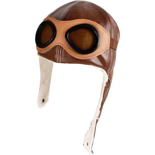 Ewada Store Baby Kids' Pilot Aviator Hat Warm Hat Cap Winter Earmuffs Hats with Goggles for Kids Boys Girls