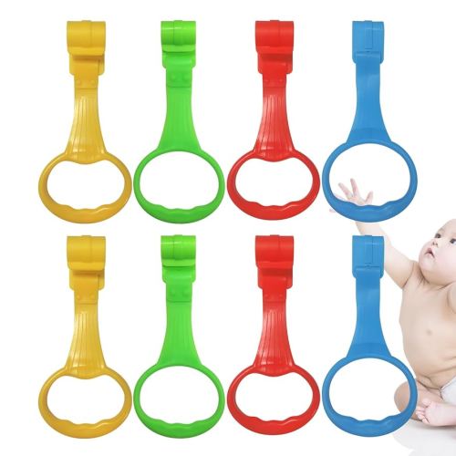 Baby Pull Up Ring 8 Pack Walk Assistant Multi-Color Convient Handles for Kids and Toddler