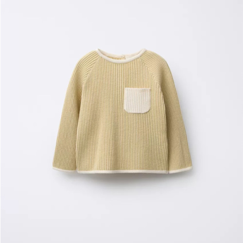 CONTRAST PIPING SWEATER - Olive Green | ZARA United States