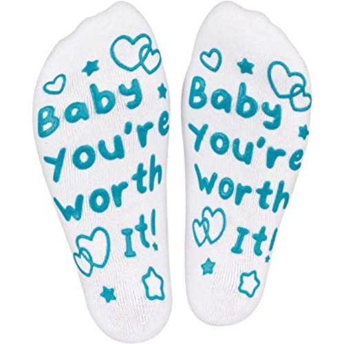 Haute Soiree Labor and Delivery Socks - Funny Push Gift for New Mom to Be