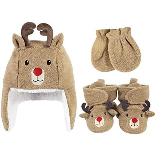 Hudson Baby Trapper Hat, Mitten and Bootie Set