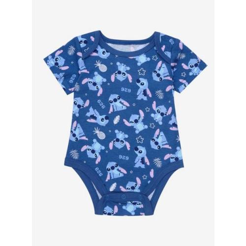 Disney Lilo & Stitch Stitch Poses Allover Print Infant One-Piece - BoxLunch Exclusive