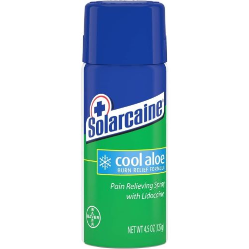 Solarcaine Cool Aloe Burn Relief Spray with 0.5% Lidocaine 4.50 Fl Oz, Pack of 2