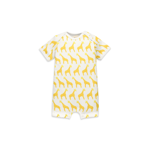 Organic Animal Friends Babysuit Shortie, 0-3M