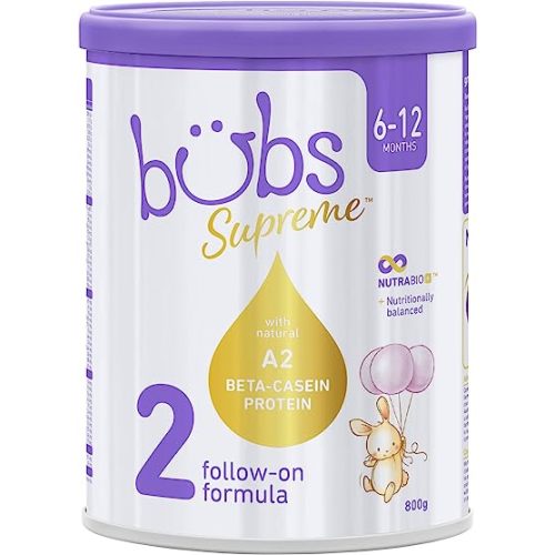 Bubs Supreme Follow-On Formula, Stage 2, Infants 6-12 Months, Made with A2 Beta-Casein Protein Cows Milk, 28.2 oz : Baby