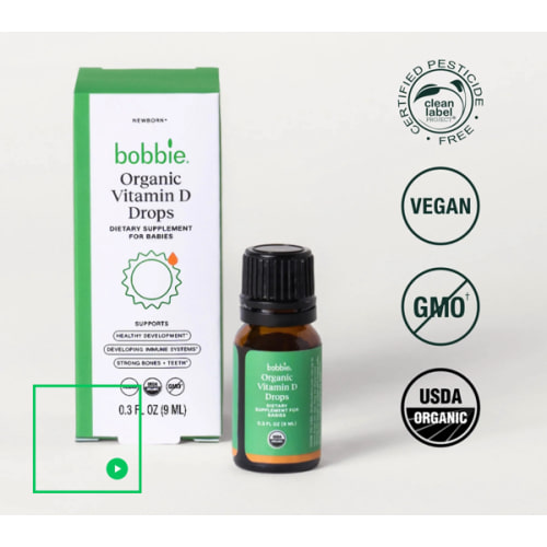 Organic Vitamin D Drops – Bobbie