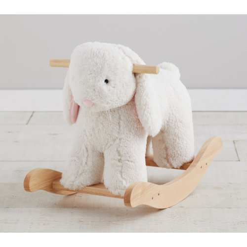 Sherpa Bunny Plush Nursery Rocker