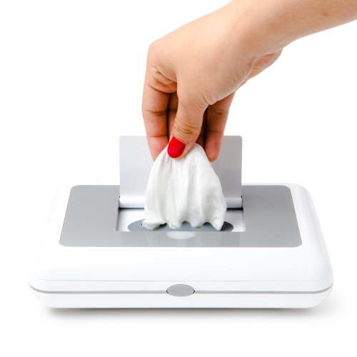 Prince Lionheart Portable Baby Wipe Warmer & Dispenser, Travel-Friendly, Gray, with Car Adaptor