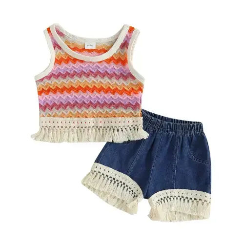 LITTLE HIPPY Tassel Outfit - Hazel & Bo- 6-9 mos
