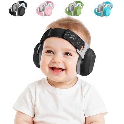 Bella's Friends Baby Ear Protection for Infants&Toddlers(3–48 Months) - Lightweight 24dB Noise Cancelling Headphones - Safe fit & Comfort Earmuffs - Against Hearing Damage & Improves Sleep,Black