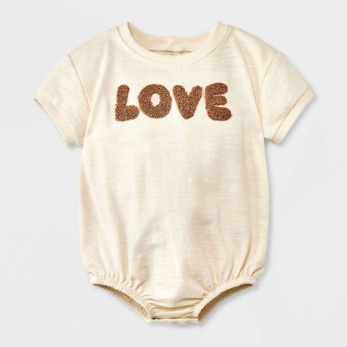 Grayson Mini Baby Kids' Love Graphic Romper - Off-White, Size: Infant3-6M