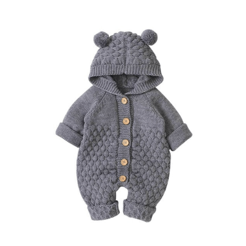 BEAR Knitted Romper - Hazel & Bo