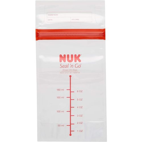NUK Simply Natural Seal n' Go Breast Milk Bags, 50CT