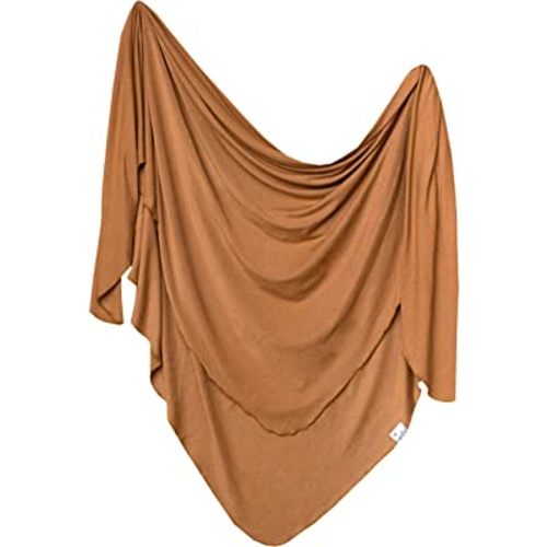 Copper Pearl Baby Swaddle Blanket - Wearable Premium Knit Baby Blanket, Large Soft Stretchy Receiving Blankets for Baby Boy and Girl, Swaddles for Newborn, Infant, and Toddler (Camel)