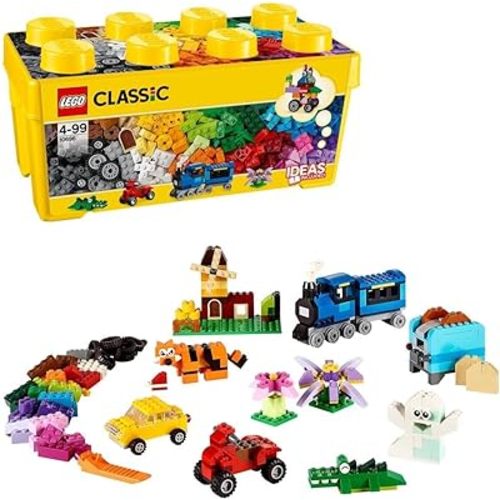 Amazon.com: LEGO Classic Medium Creative Brick Box 10696 Building Toy Set - Featuring Storage, Includes Train, Car, and a Tiger Figure, and Playset for Kids, Boys, and Girls Ages 4-99 : Toys & Games