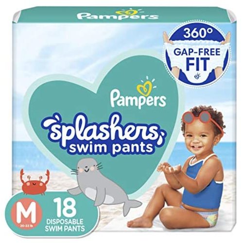 Pampers Splashers Swim Diapers Size M 18 Count