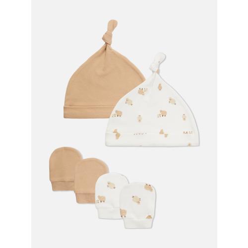 2-Pack Sheep Hat and Mittens Set