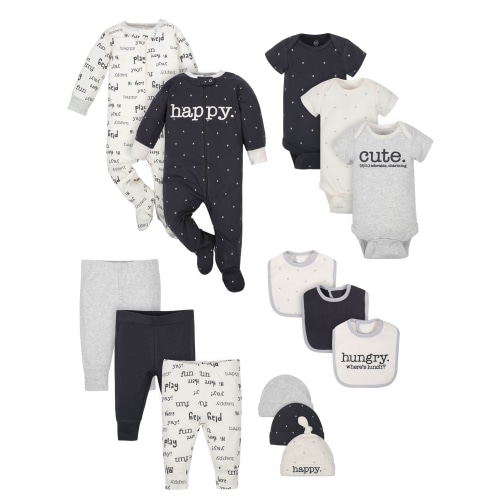 Wonder Nation Baby Boy or Girl Gender Neutral Shower Layette Gift Set, 14-piece