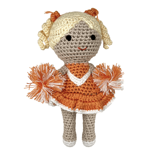 Zubels Bamboo Crochet Cheerleader Rattle – Little Josie's