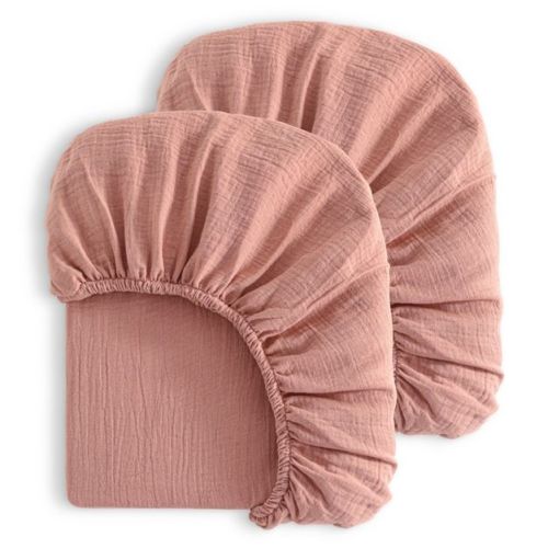 2 Pack Cotton Crib Sheets, Double-Layer Soft Fitted Sheets for Crib & Toddler Mattresses - NTBAY