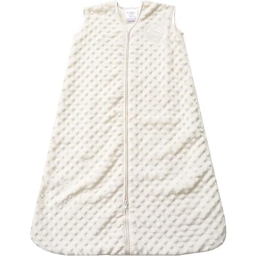 HALO Sleepsack Wearable Blanket, TOG 1.5, Velboa, Cream Plush Dots, Large
