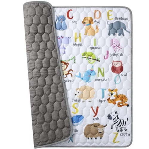 KABOER Baby Play Mat for Floor, Premium Foam Baby Play Mat 50" X 50", One-Piece Crawling, Washable Foldable Crawling Mat, Non-Slip Cushioned Playmat for Babies, Toddlers, Infants, Floor Tummy Time