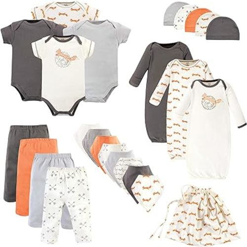Touched by Nature Unisex Baby Organic Cotton Layette Set and Giftset