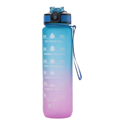 Sipper Water Bottle For Adults With Time Measurement BPA Free Non-Toxic Water