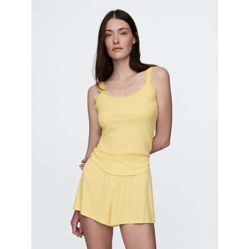 Mini Rib Lace PJ Tank Top