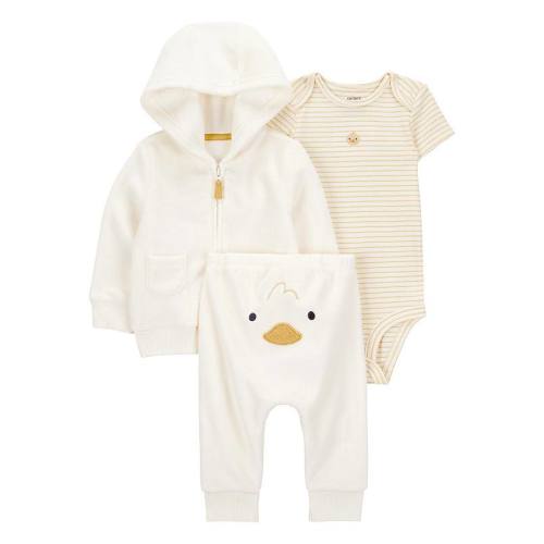 Baby Carter's 3-pc. Duck Cardigan, Bodysuit & Pants Set