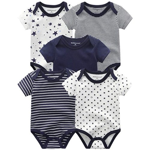 Unisex Baby Layette Essentials Giftset Clothing Set 19-Piece - Dark Blue Stripe & Little Stars & Print Set - 0-3 Months