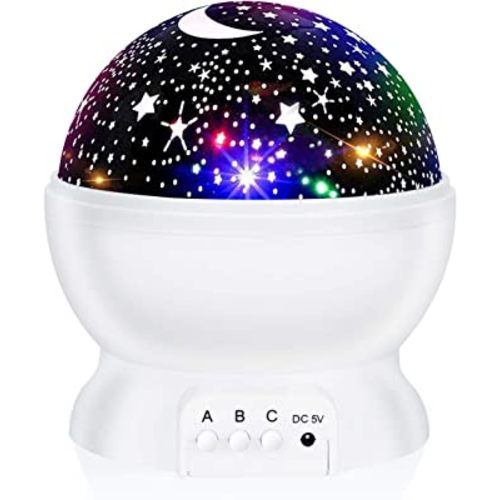 Night Light for Kids, Kids Night Light, Star Night Light, Nebula Star Projector 360 Degree Rotation - 4 LED Bulbs 12 Light Color Changing with USB Cable, Romantic Gifts for Men Women Children