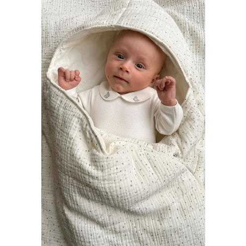 STAR PRINT TEXTURED BABY SLEEPING BAG