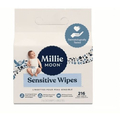 Millie Moon Sensitive Baby Wipes - Plant Based (216)